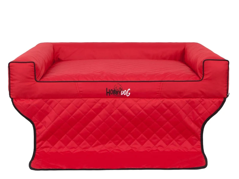 Hobbydog R2 Viki Dog Basket/Bed/Sofa Suitable for Trunks, 100 x 80 cm, Red