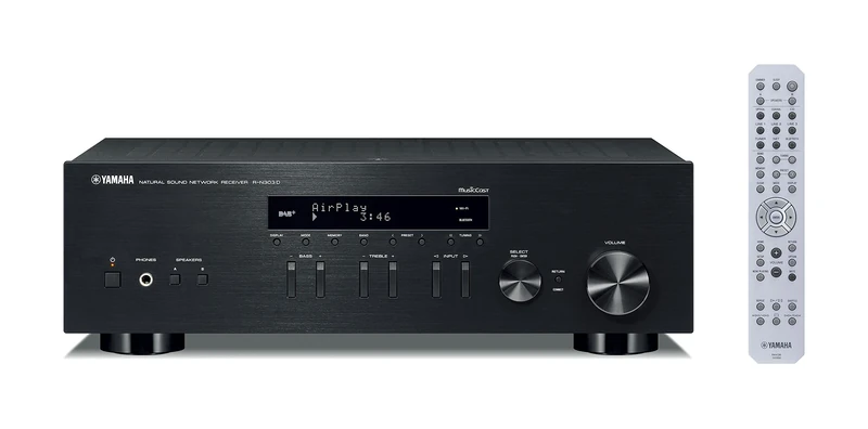 Yamaha RN303D MusicCast Stereo Receiver with Airplay and Bluetooth - Black