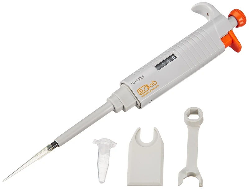 neoLab D-8704 Sunlab Micro-Litre Pipette SU1704, 10 µL-100 µL, Autoclavable