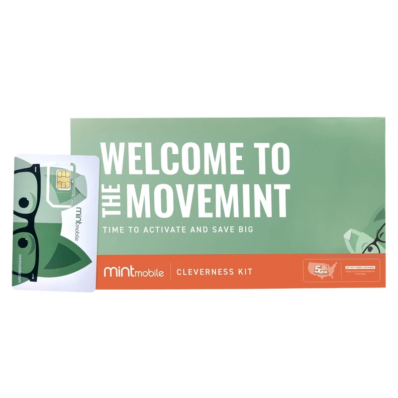 $25/mo. Mint Mobile Phone Plan with 20GB of 5G-4G LTE Data + Unlimited Talk & Text for 3 Months (3-in-1 SIM Card) - Image 1