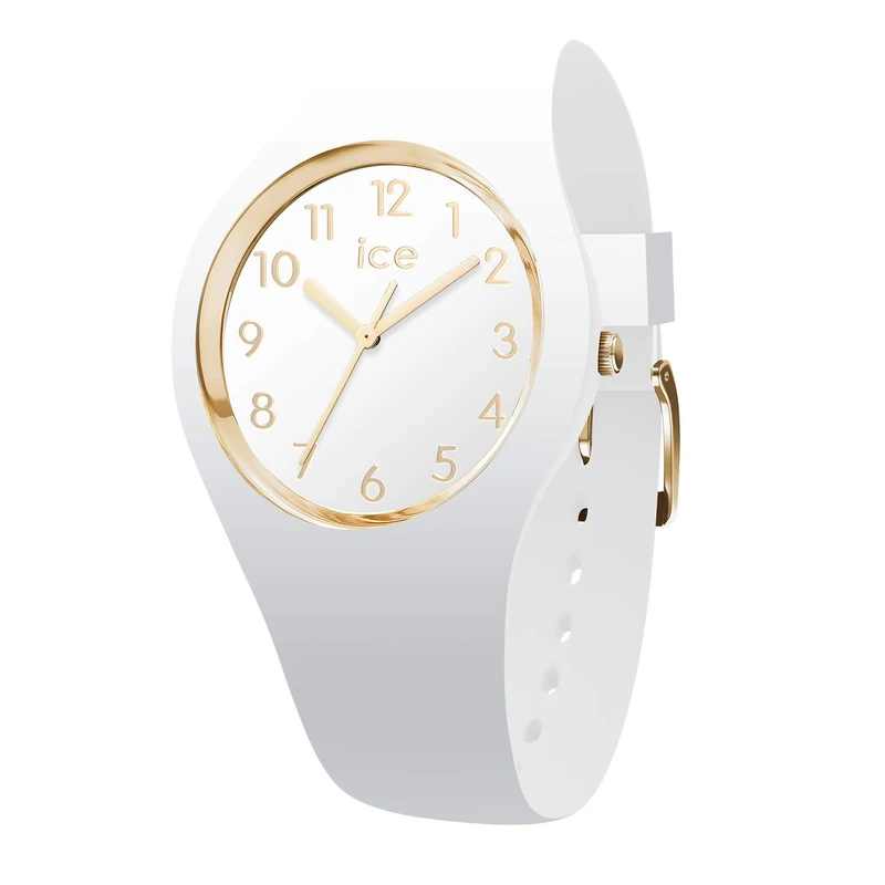 ICE-WATCH - ICE glam White Gold Numbers - Women's wristwatch with silicon strap - 014759 (Small)