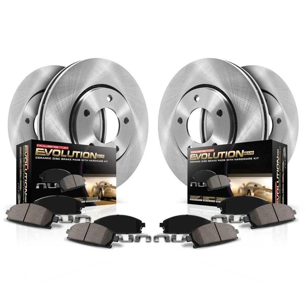 Power Stop KOE7226 Front and Rear Stock Replacement Brake Kit
