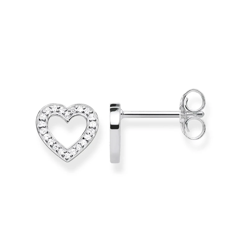 Thomas Sabo Stud Earrings Hearts Large 925 Sterling Silver H1945-051-14