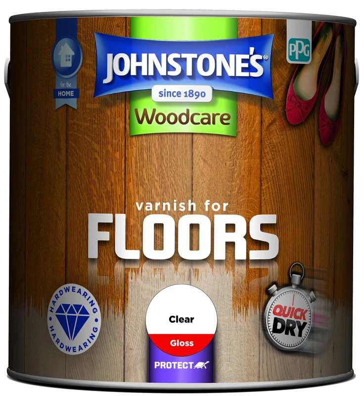 Johnstone's Woodcare Varnish for Floors - Clear 2.5L
