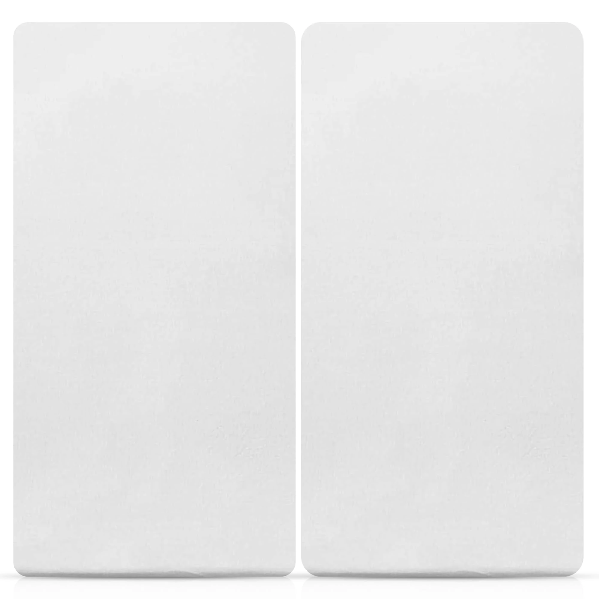 Sasma Home - 2 x Cot Fitted Sheets 120x60cm - 100% Cotton, Soft breathable baby cot sheets (White)