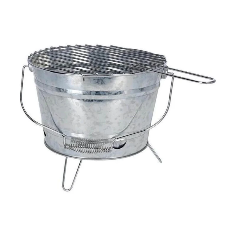 BBQFANS 27 cm Zinc Galvanised Barbecue with Parilla - Image 1