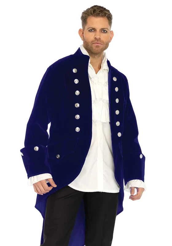 Leg Avenue Long Velvet Coat Men's Costumes, X-Large - Image 1