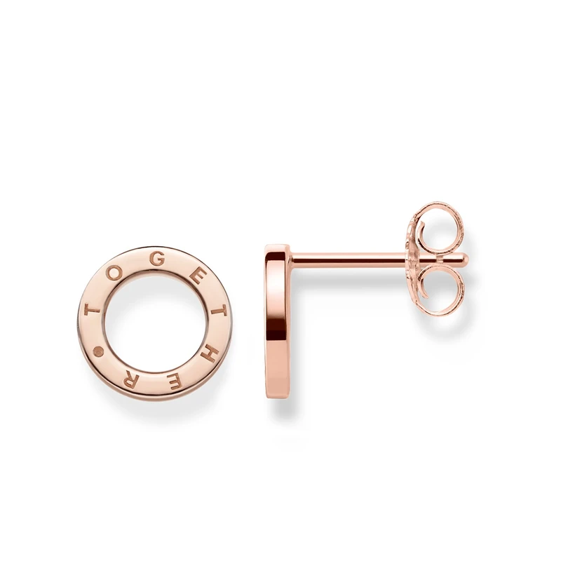 Thomas Sabo stud earrings circles TOGETHER gold-plated silver H1946-415-12