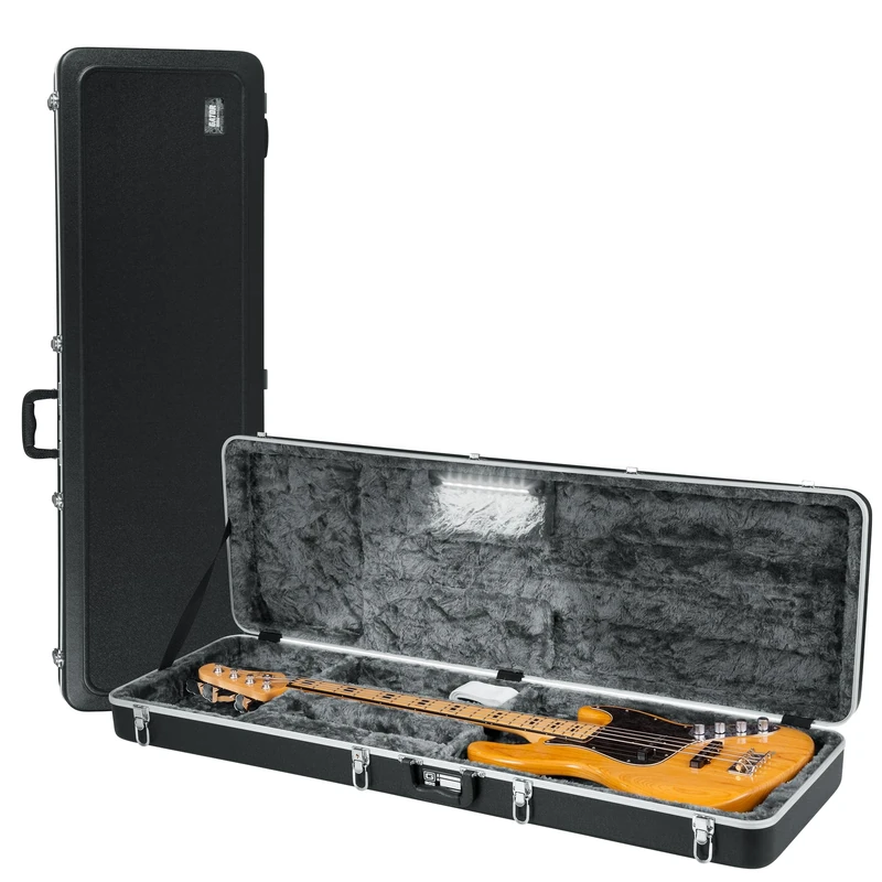Gator Cases Deluxe ABS Molded Case for Bass Guitar with Internal LED Lighting (GC-BASS-LED)