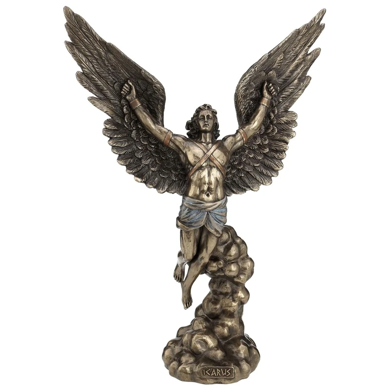 Veronese Design Wise Unic Flight of Icarus Cold Cast Bronze Greek Mythology Statue