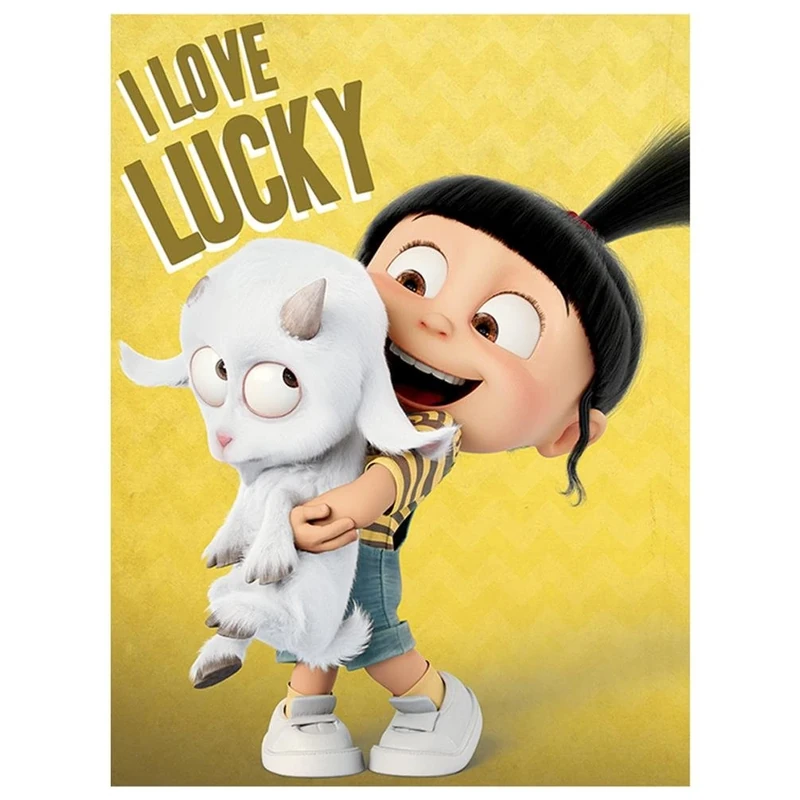 Despicable Me Pyramid International 3" I Love Lucky Canvas Print, Multi-Colour, 60 x 80 cm, Wood, 60 x 80 x 1.3 cm