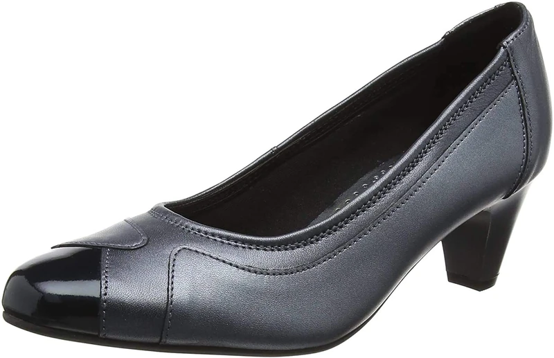Padders Women's Jewel Closed-Toe Heels, Multicolour (Navy Pearl Multi), 8 UK