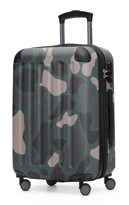 Hauptstadtkoffer Spree – Cabin Luggage, 55 × 35 × 20 cm for All Airlines, Travel Suitcase, Hard Shell Trolley, Carry-On Suitcase, Camouflage