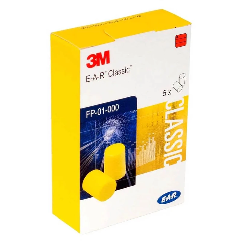 3M E-A-R Classic Earplugs, 28 dB, Uncorded, 5 Pairs/Box, FP-01-000 - Image 1
