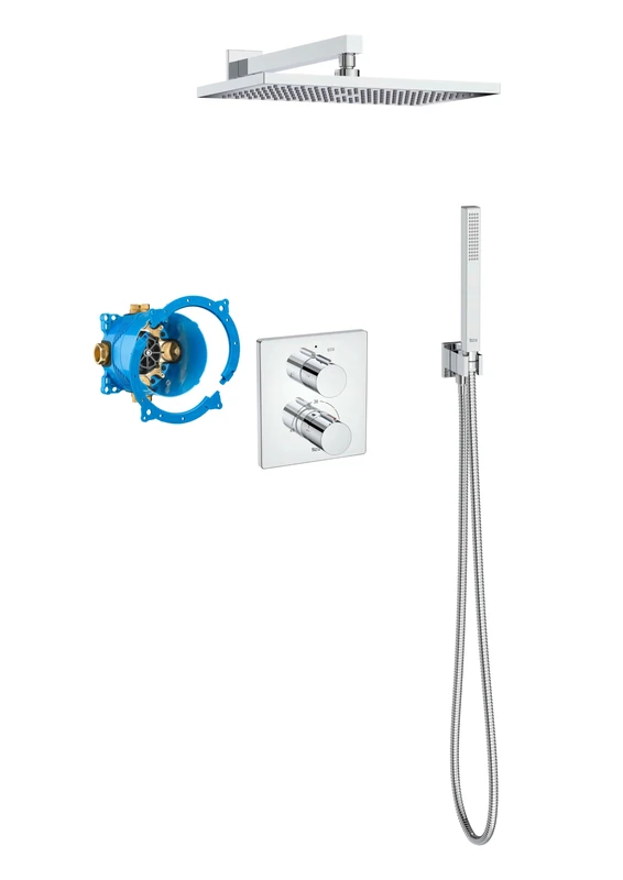 rocabox a5d1088 °C00 – Pack Concealed Thermostatic Shower Mixer, Square