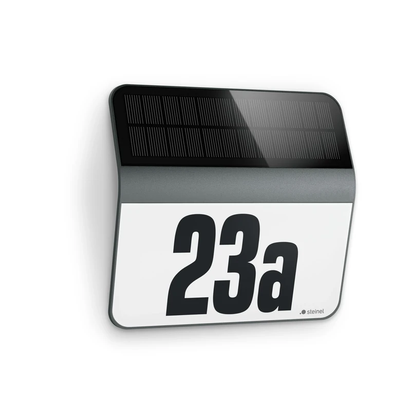 Steinel XSolar LH-N LED House Number Light, Anthracite, Plastic, Charcoal, Integriert 0.03 W