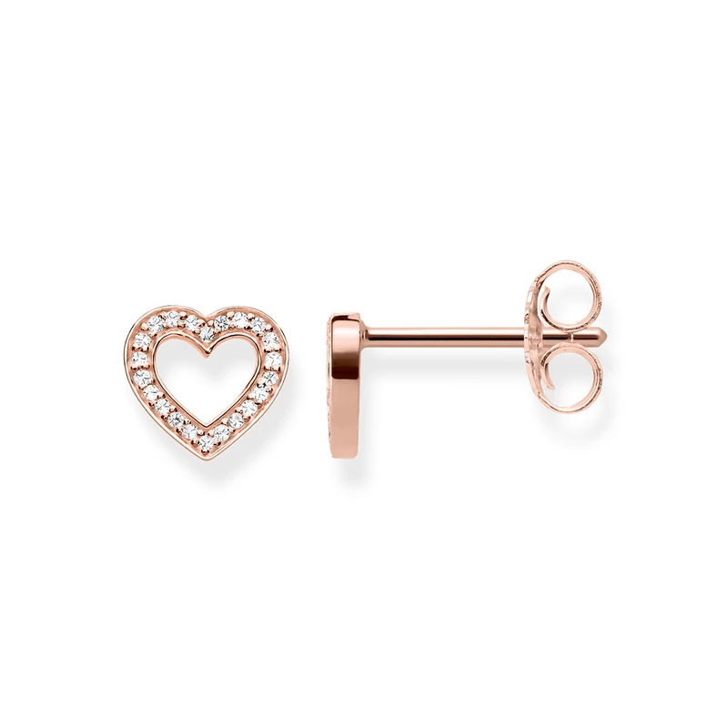 Thomas Sabo ear studs hearts large gold-plated silver H1945-416-14