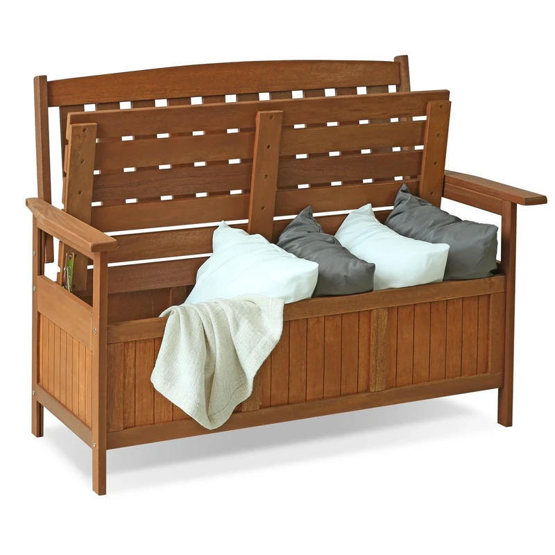 Furinno Tioman Outdoor Hardwood Kent Storage Box, Natural, FG17353