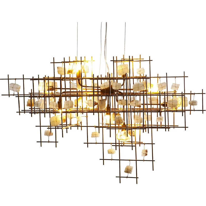 KARE Stone Mobile Hanging Lamp - Gold Pendant Light - Image 1