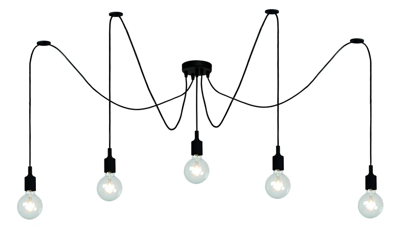 LUCIDE FIX - Pendant Light - 5xE27 - Black