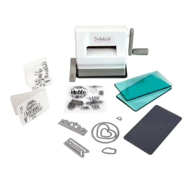 Sizzix Sidekick Mini Die Cutting and Embossing Machine and Craft Kit for Adults and Kids. Perfect for your Card Making, Journaling and Scrapbooking Supplies | 6.35cm Opening