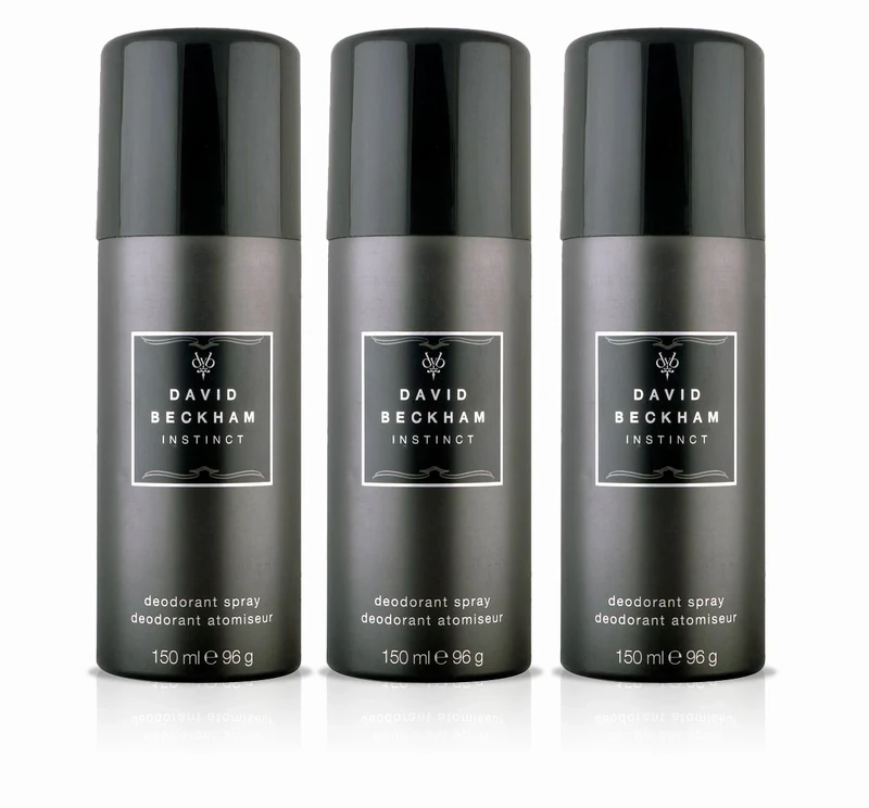 David Beckham Instinct Body Spray Deodorant, 150ml (Pack of 3)
