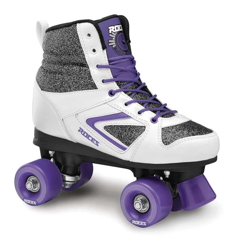 Roces Kolossal Skating Roller Skate Street, Unisex, Kolossal, glitter-White-purple, 3 UK (36 EU)