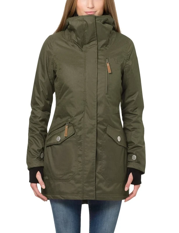 Berydale Womens Bd100 Jacket, Green - Lined Winter Parka, S UK