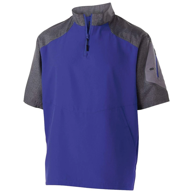 Holloway Men's Raider Pullover S/S 18u Shirt, Purple, Large
