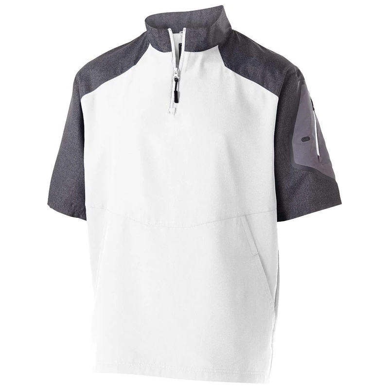 Holloway Men's Raider Pullover S/S 18u Shirt, White, XXL