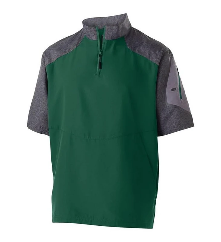 Holloway Men's Raider Pullover S/S 18u Shirt, Forest Green, XXL