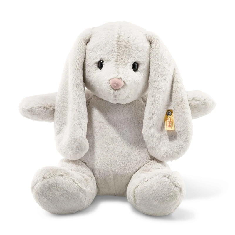 Steiff Soft Cuddly Friends Hoppie Rabbit, Light Grey, 38, Rainy Day