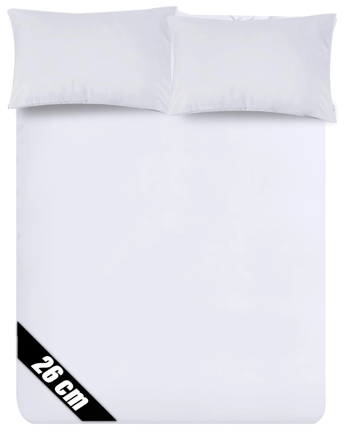 Sunshine Comforts Microfiber Fitted Sheets Breathable, Anti Wrinkle 26cm Deep Pocket Single Bed Sheets White Bedding & Linen- Single Bedding 90 X 190 CM Single Fitted Sheet