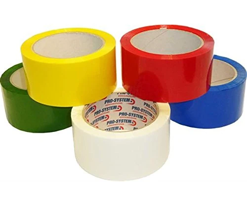 PRO SYSTEM 25004 A SVA 400/33 Polypropylene Packing Tape 66 m Long, Coloured, 50 mm Wide, Yellow (Pack of 36)