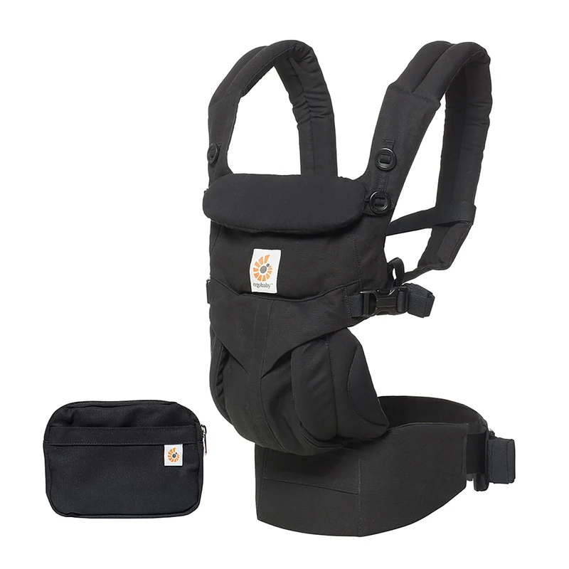 Ergobaby Baby Carrier Backpack for Newborn to Toddler, 4-Position Omni 360 Cotton, Ergonomic Child Carrier (Pure Black)