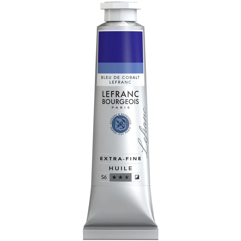 Lefranc Bourgeois Extra-Fine Oil Paint, Artists Quality, Lefranc Cobalt Blue, 40ml Tube