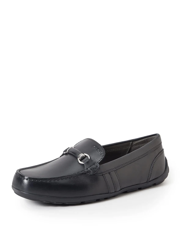 Geox Boy's J New Fast Boy Moccasins, Black, 10 UK