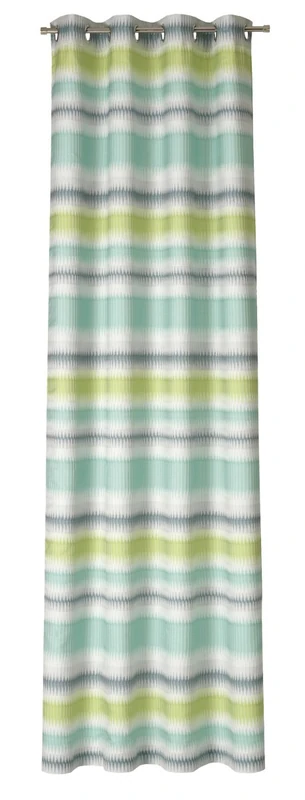 Deko Trends Ambra 60 Eyelet Curtains Polyester Green Petrol Mint 245 x 137 cm