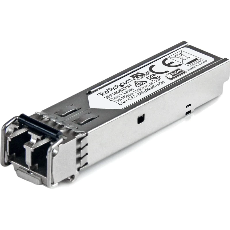 StarTech.com MSA Uncoded Compatible SFP Module - 100BASE-ZX - 100MbE Single Mode Fiber (SMF) Optic Transceiver - 100Mb Ethernet SFP - LC 80km - 1550nm - DDM (SFP100BZXST)