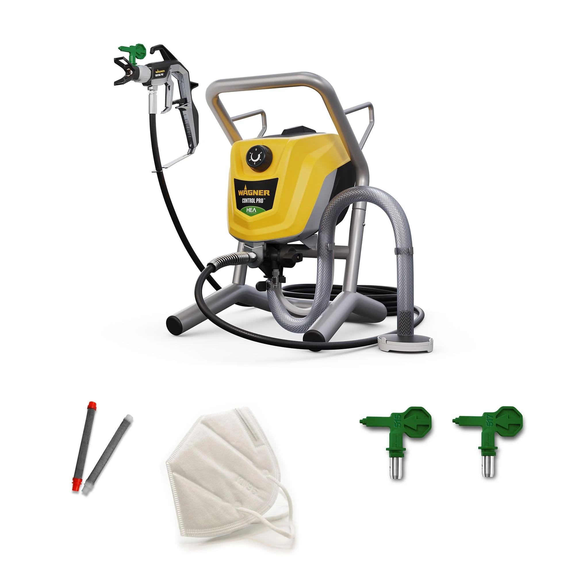 WAGNER ControlPro 250M - Airless Paint Sprayer for Wall & Ceiling/Wood & Metal paint - interior and exterior usage, covers 15 m² in 2 min, 110 bar, adjustable spray pressure, 9 m hose