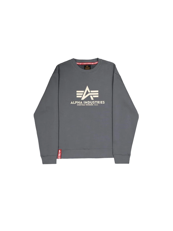 Alpha Industries Basic Sweater Sweatshirt for Men Greyblack