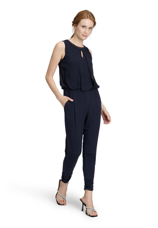 Vera Mont Women's 0012/4835 Jumpsuit, Blue (Night Sky 8541), 8 (Manufacturer Size: 34)