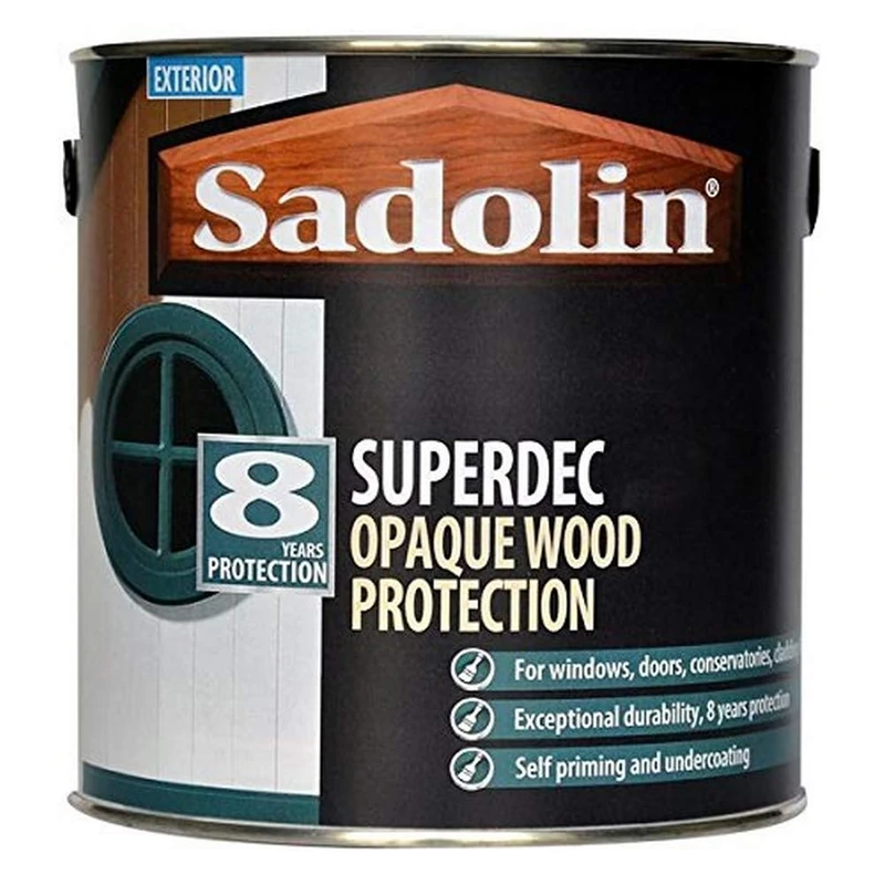 Sadolin Superdec Opaque Wood Protection 2.5 litre - Black Gloss