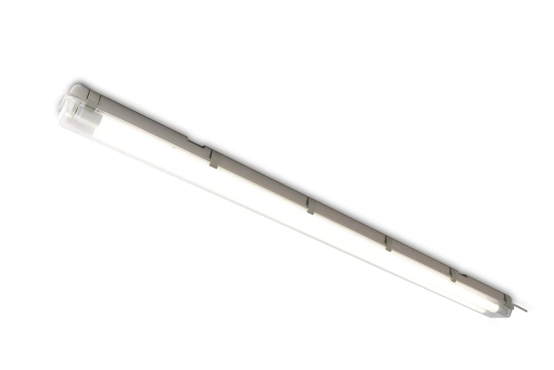 Luceco Eco Climate Array Twin LED Tube, 5 ft, 44 W Grey/White