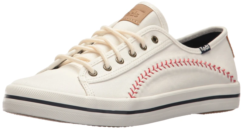 Keds Women's Kickstart Pennant Sneaker, Cream, 7.5 UK