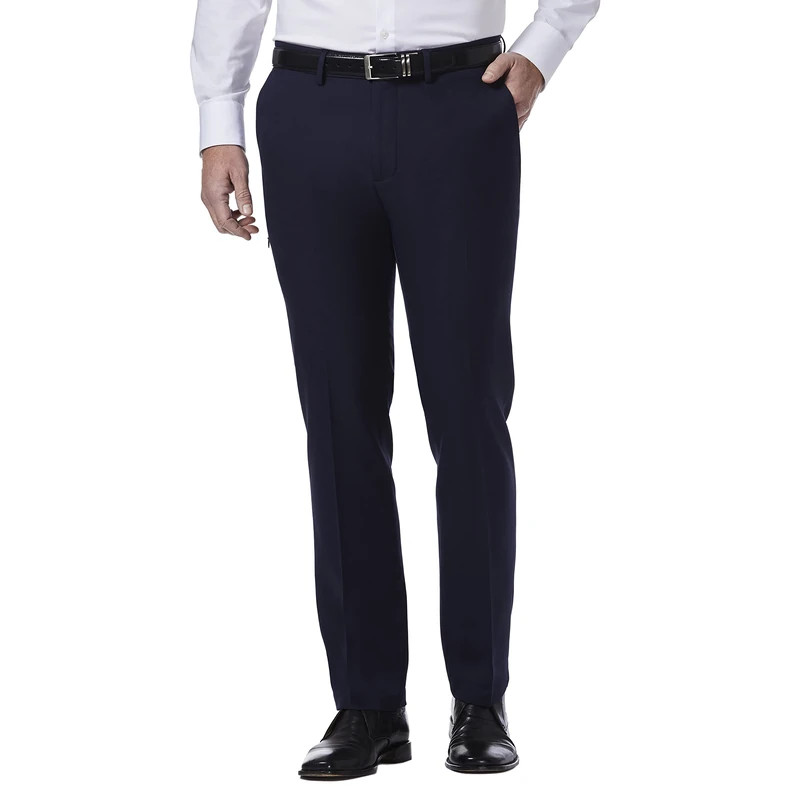 Kenneth Cole REACTION Men's Modern Fit Stretch Dress Pant, Blue, 33W x 30L
