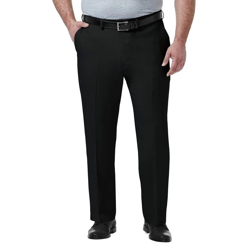 Haggar Men's Premium Comfort Dress Pant Reg. and Big & Tall Sizes, Black, 50W x 32L