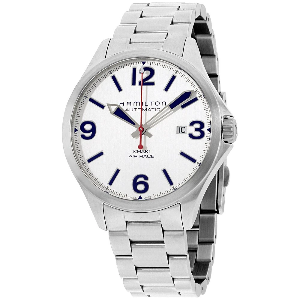 Hamilton H76525151 Men's Watch Silver Stainless Steel Special Edition Red Bull Khaki Air Race