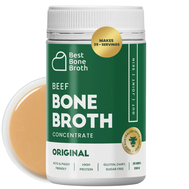 Beef Bone Broth Concentrate | Help Improve Joints, Skin, & Gut | Liquid Collagen Amino Acids | Keto, High Protein, Gluten Free | Made from Grass-Fed Beef - 35 Servings / 8.7 litres