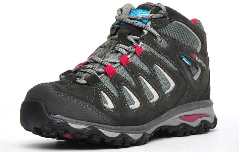 Karrimor Womens Isla Mid Ladies Weathertite Black High Rise Hiking Boots, Black C Pink, 8 UK